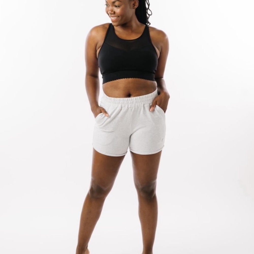 ZYIA Heather Gray Knockout Shorts - Picture 3 of 4